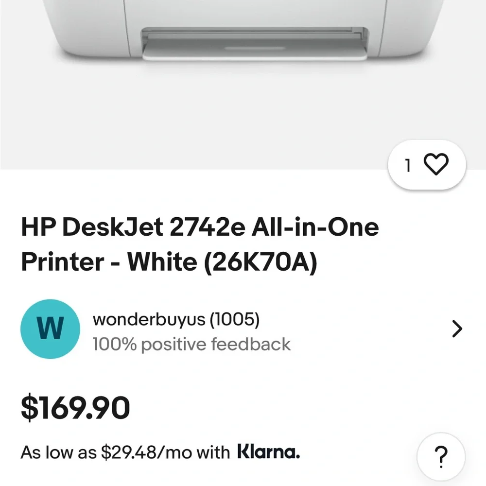 HP White and blue Office jet Printer